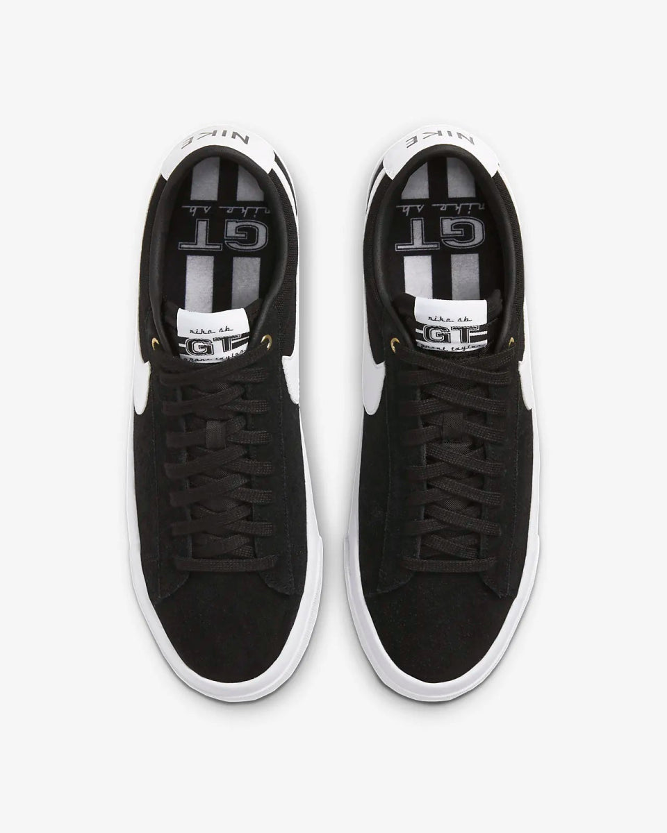 Nike SB Zoom Blazer Low Pro GT in Black/White-Black-Gum Light Brown - Goodnews Skateshop