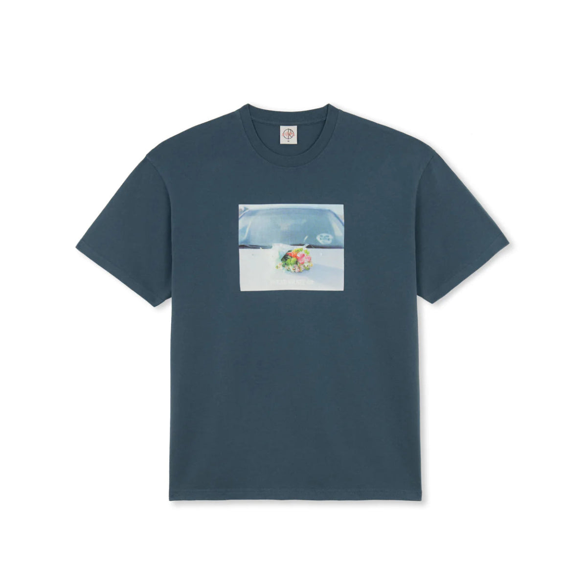 Polar Dead Flowers T-Shirt in Grey Blue - Goodnews Skateshop
