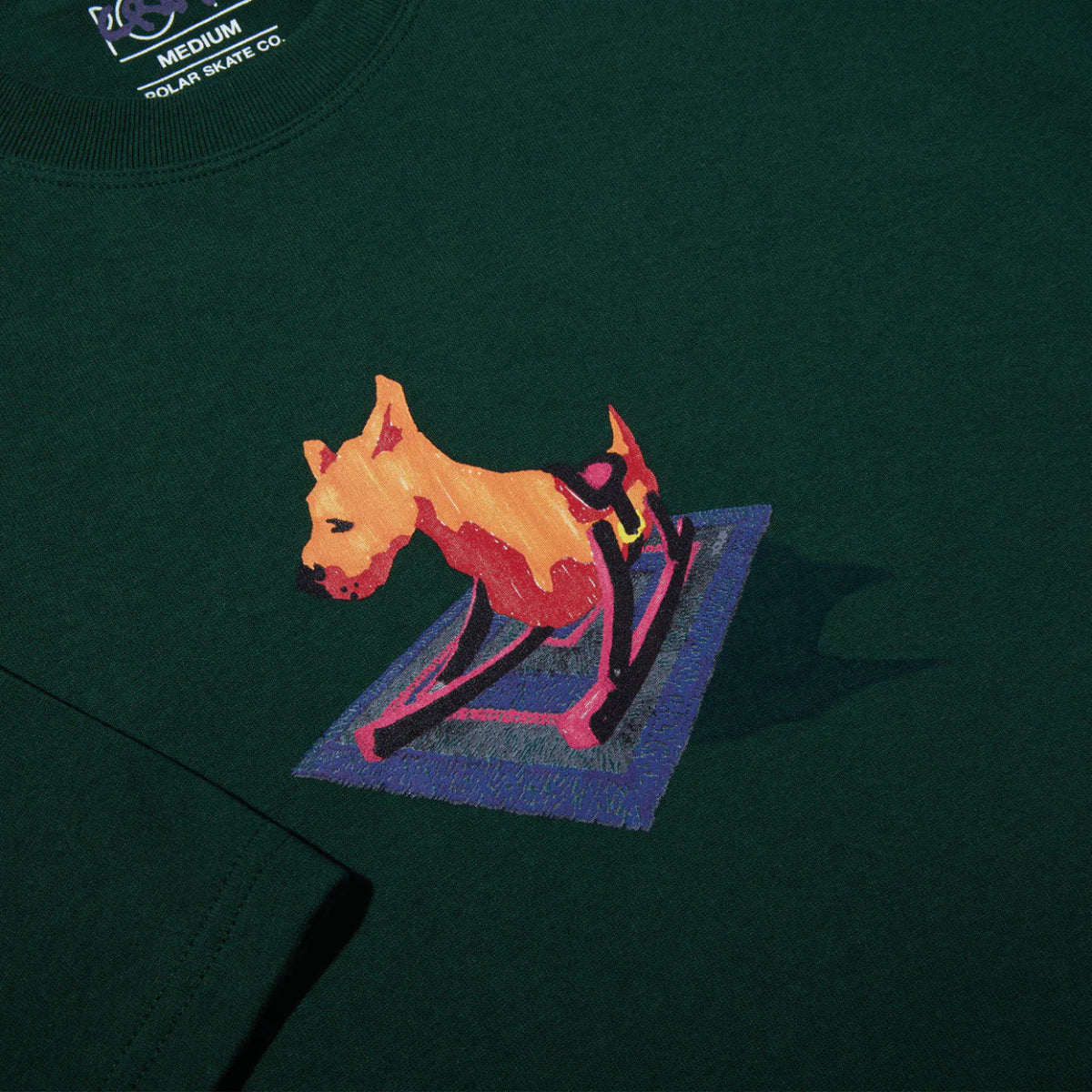 Polar Dog T-Shirt in Dark Green - Goodnews Skateshop
