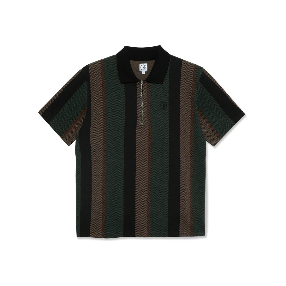 Polar Jacques Polo Shirt in Black Salmon - Goodnews Skateshop