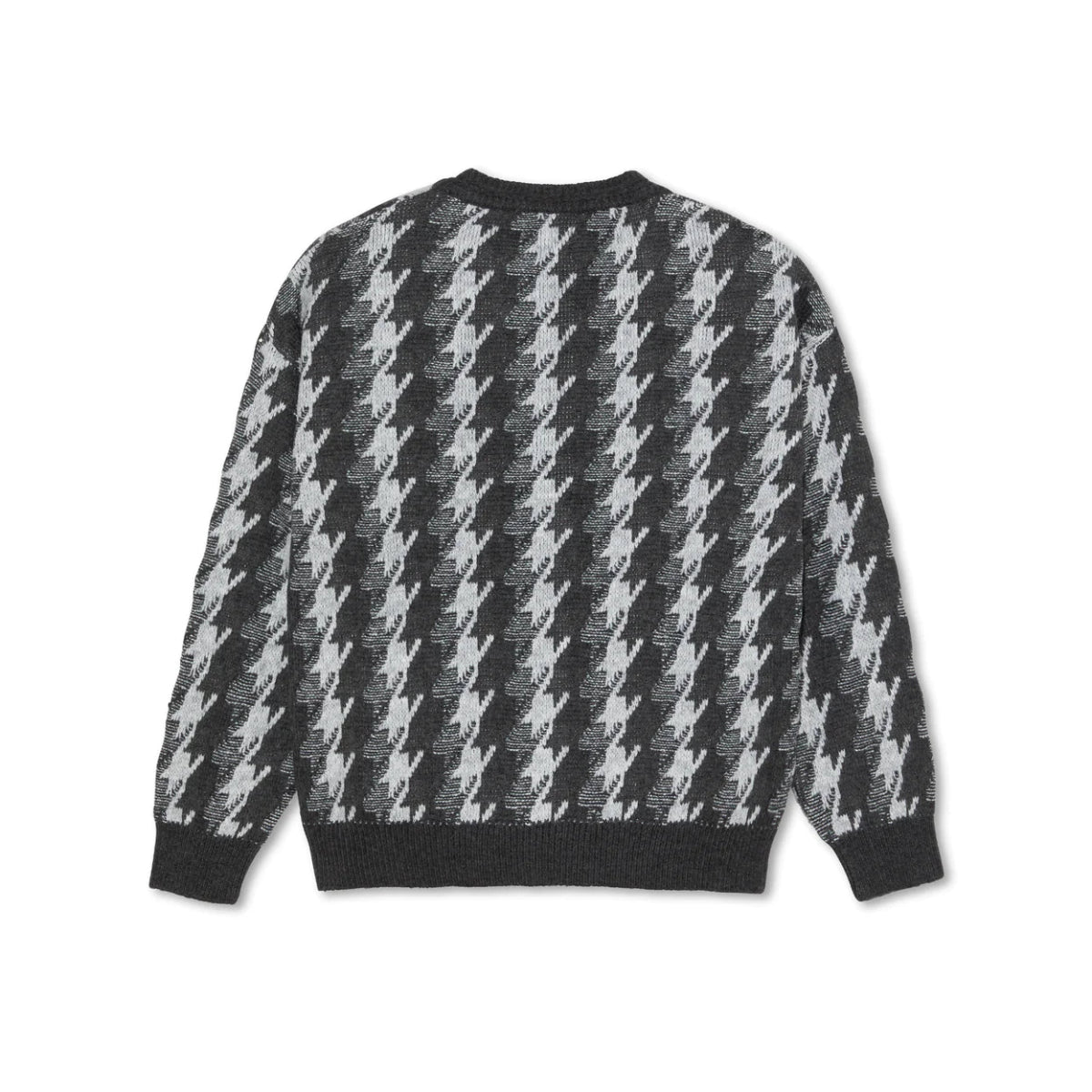 Polar Louis Cardigan Houndstooth in Grey - Goodnews Skateshop