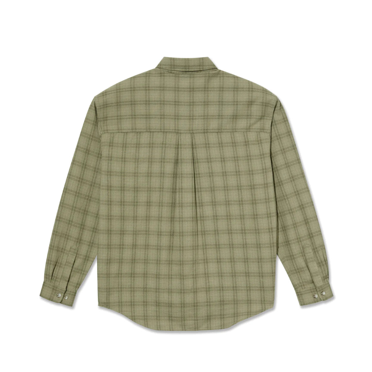 Polar Mitchell LS Flannel Shirt in Green/Beige - Goodnews Skateshop