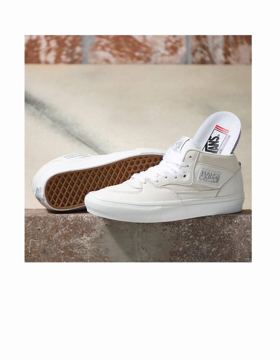 Vans Skate Half Cab in White/White - Goodnews Skateshop