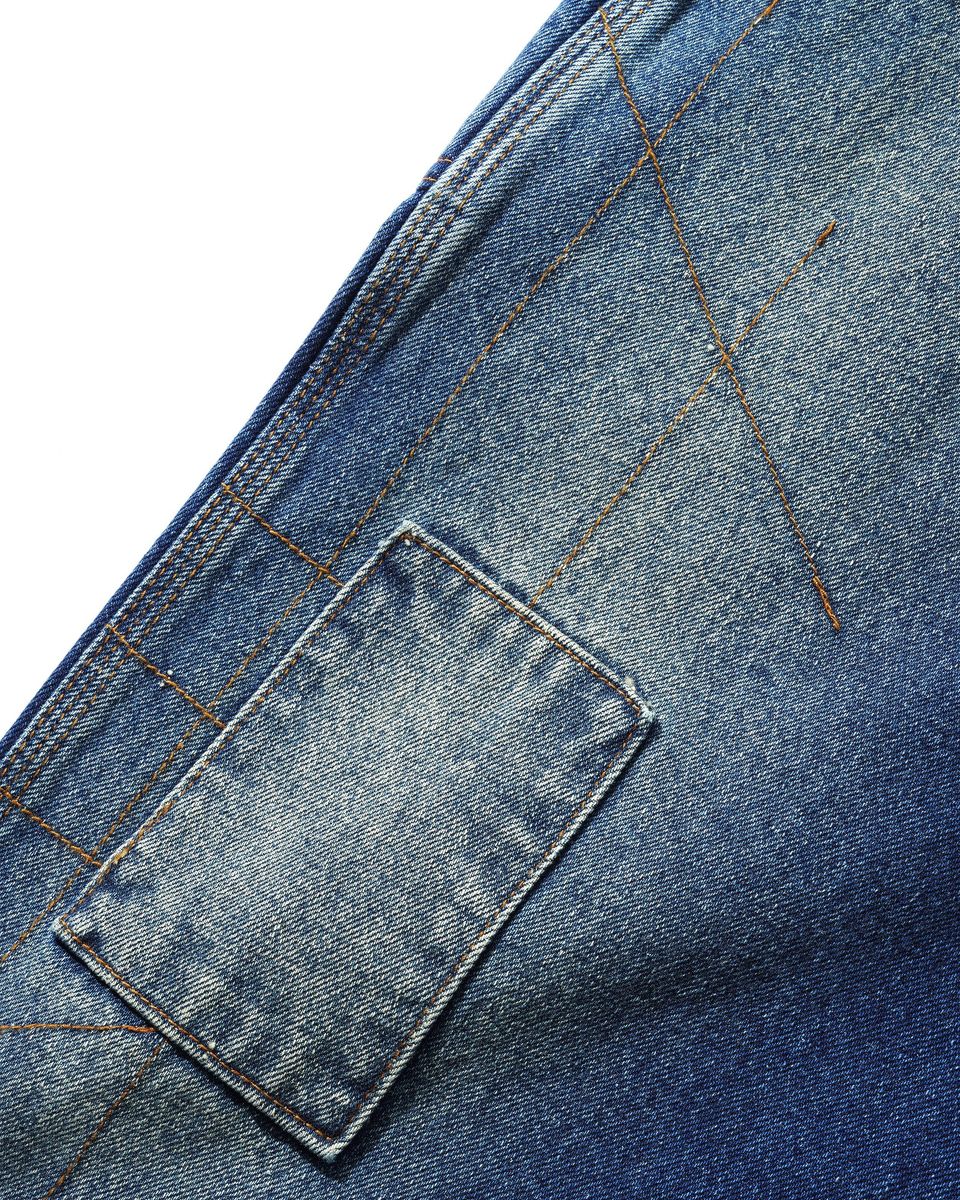 Butter Goods Weathergear Denim Shorts in Repaired Indigo