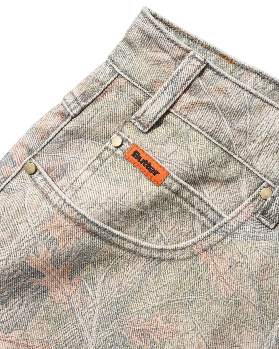 Butter Goods Baggy Denim Jeans in Forest Camo