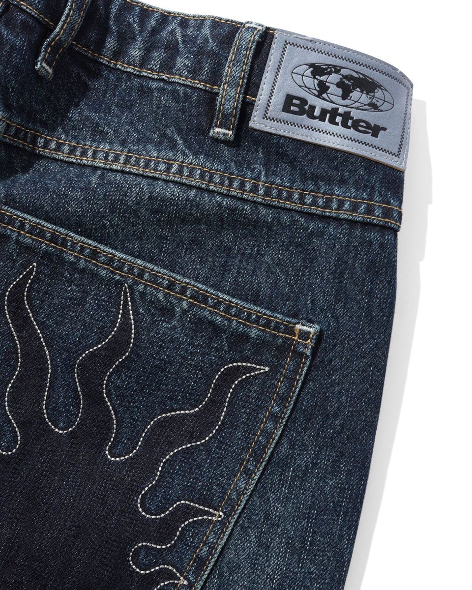 Butter Goods Solar Fade Denim Jeans in Blue Tint Ripple