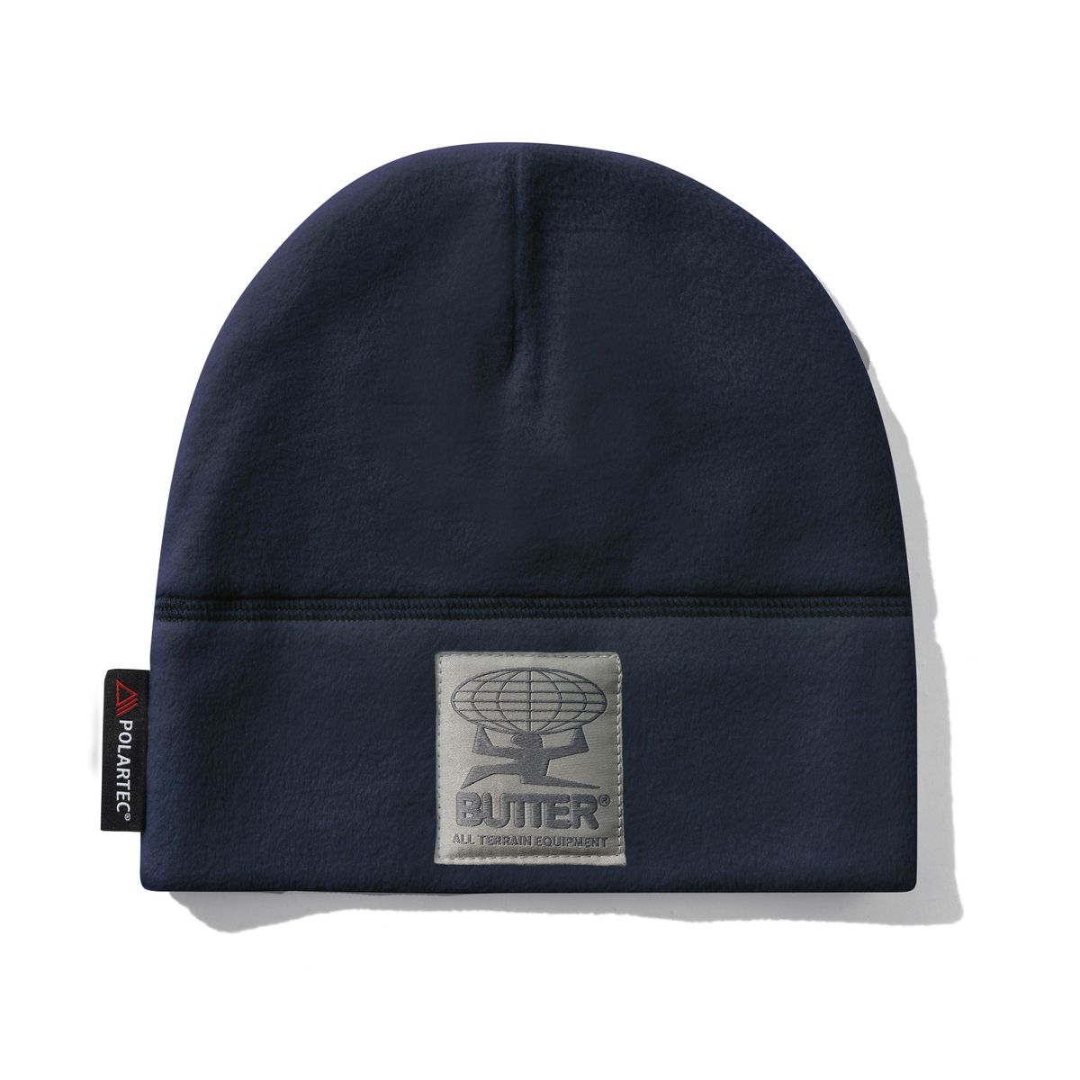 Butter Goods Polartec Skully Beanie in Navy