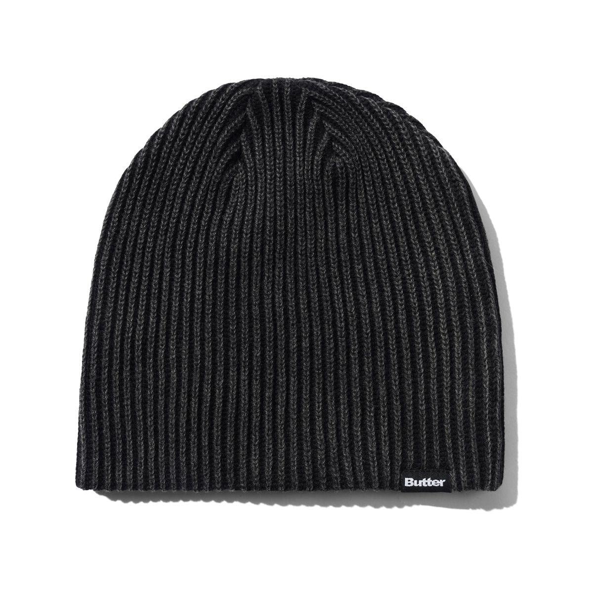 Butter Goods Ribbed Skully in Washed Black