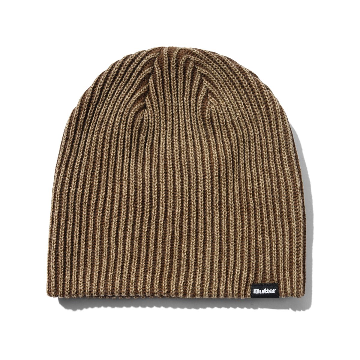 Butter Goods Ribbed Skully in Washed Brown