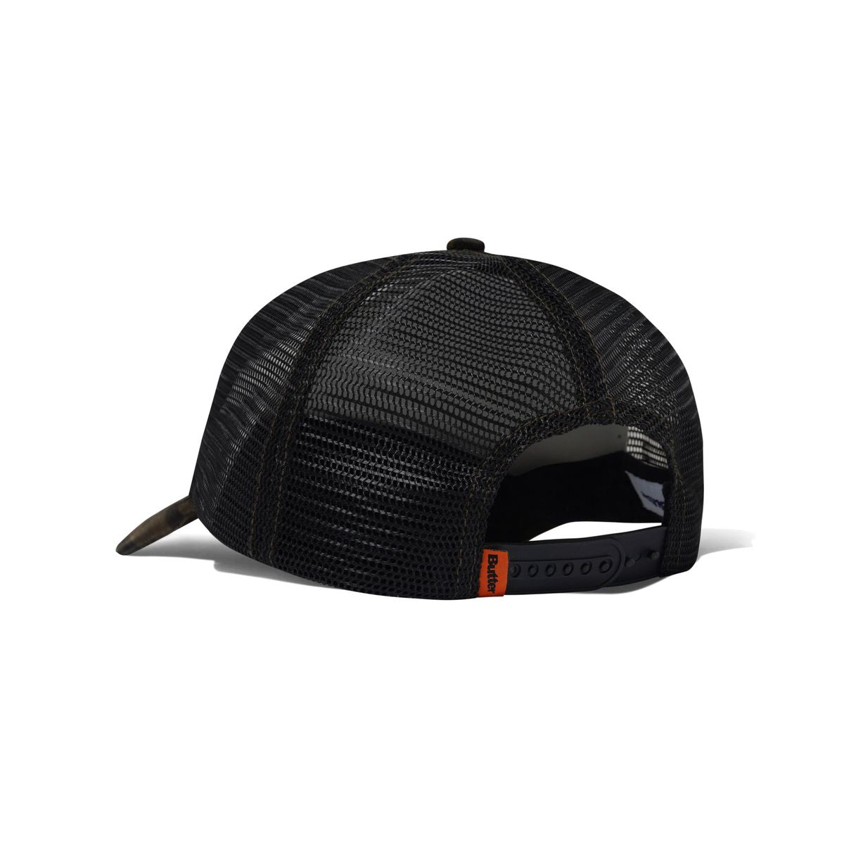 Butter Goods Stencil Trucker Cap in Leopard