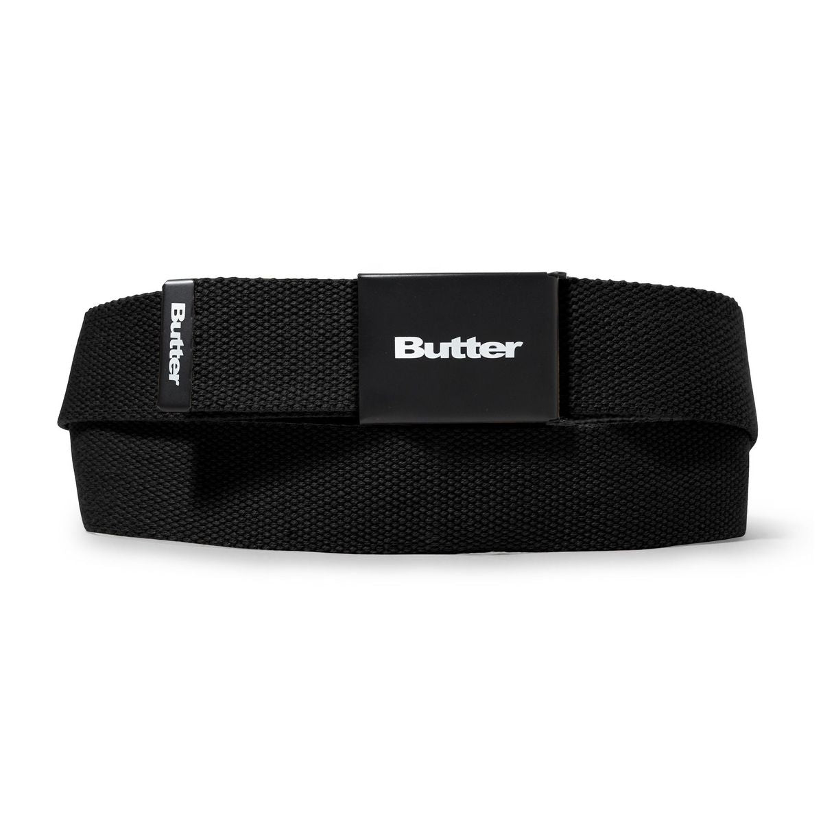 Butter Goods Logo Woven Belt in Black