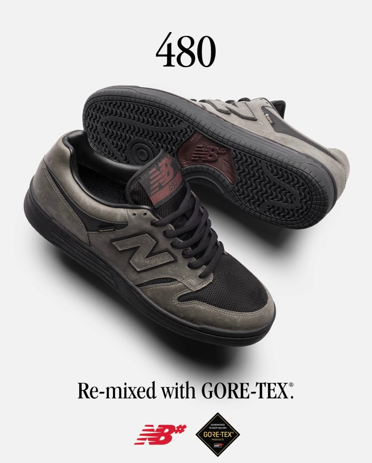 New Balance Numeric Gore-Tex 480 in Grey/Black