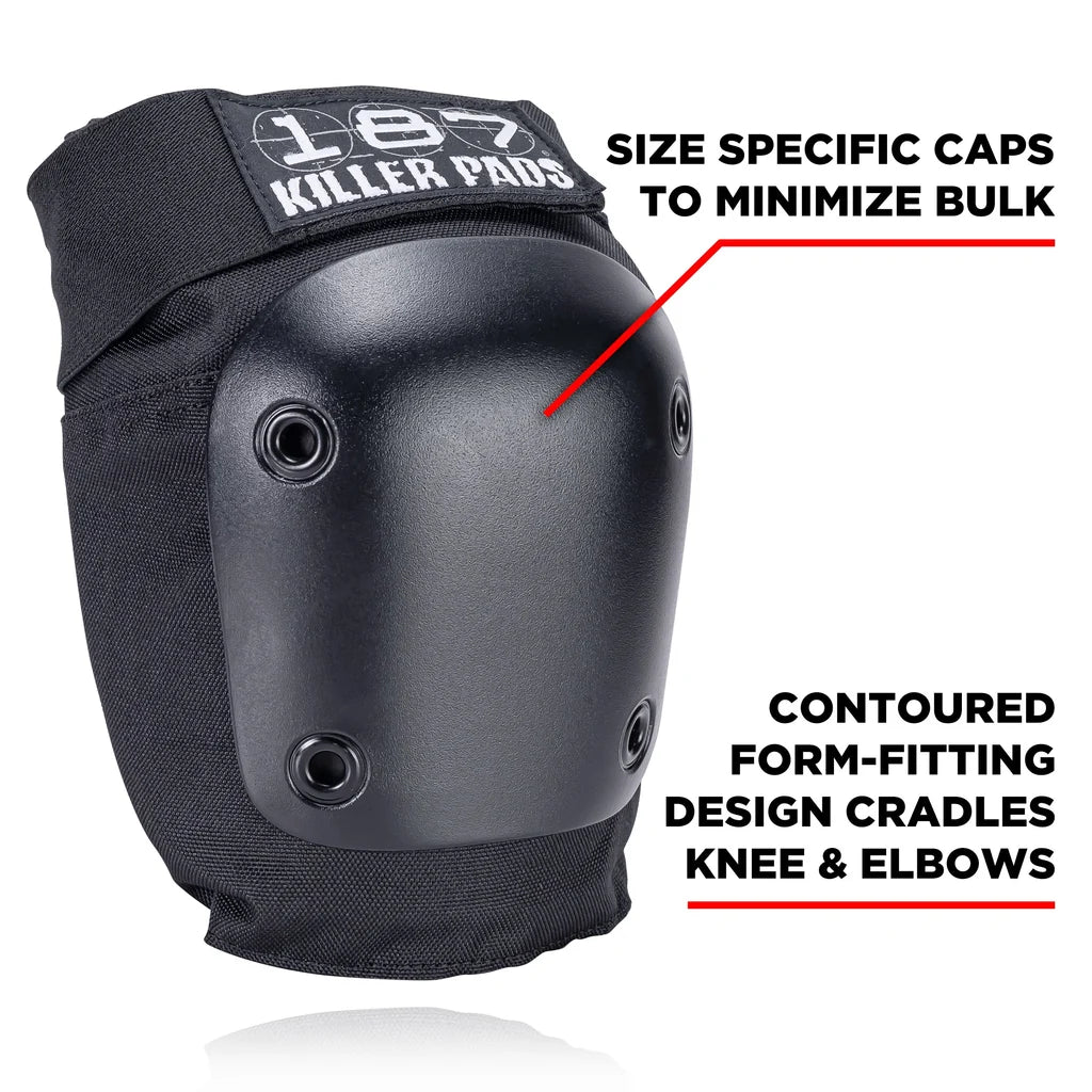 187 Killer Pads Kids Six Pack Pad Set S/M in Black