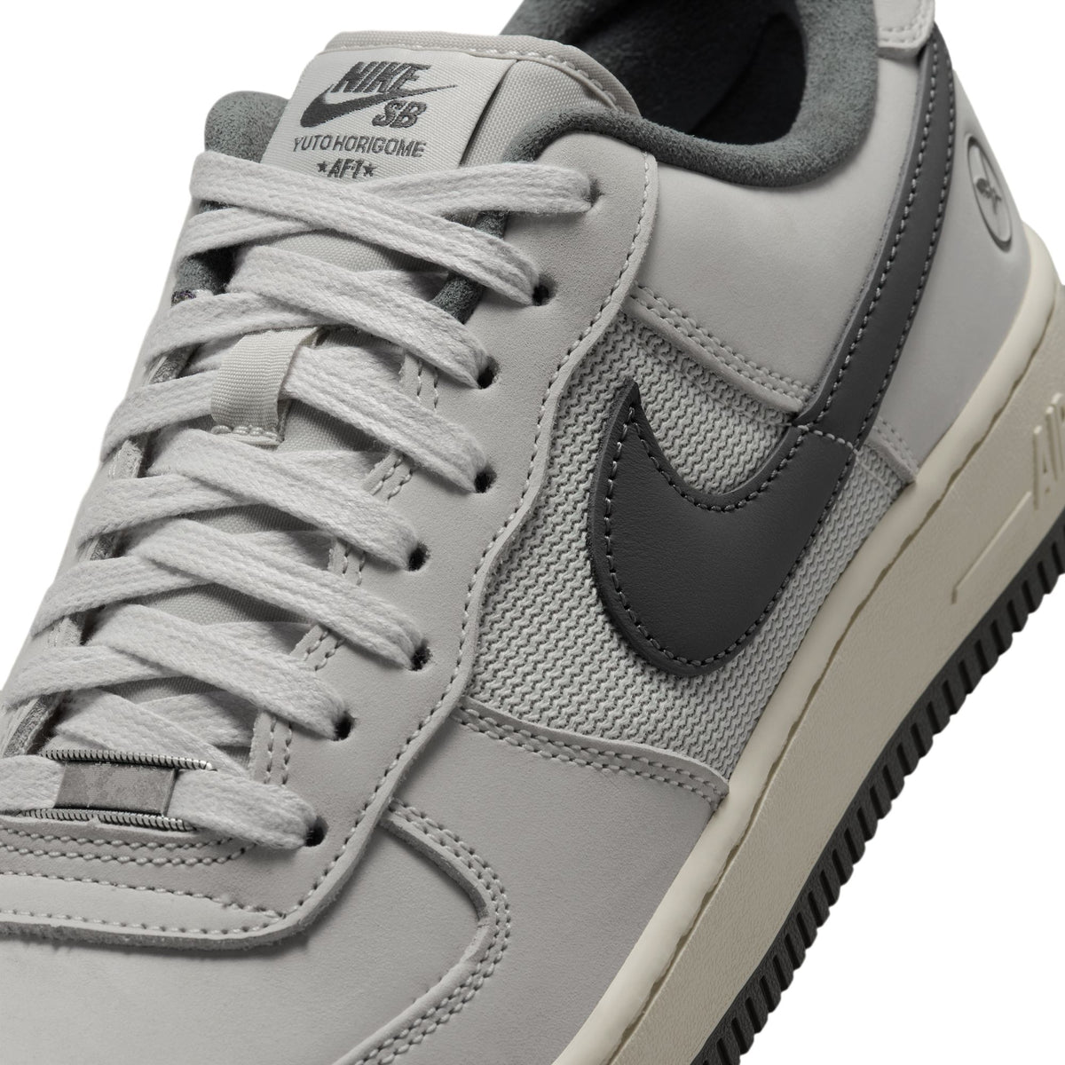 Nike SB Air Force 1 X Yuto in White/Iron Grey-White-Coconut Milk