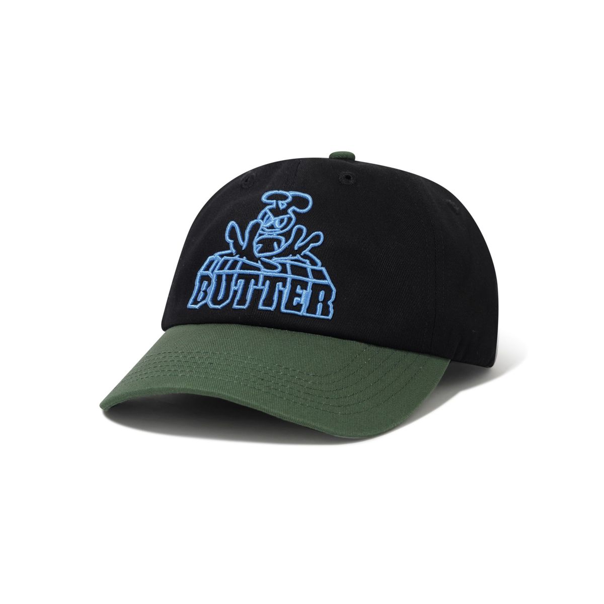 Butter Goods Alien 6 Panel Cap in Black/Sage