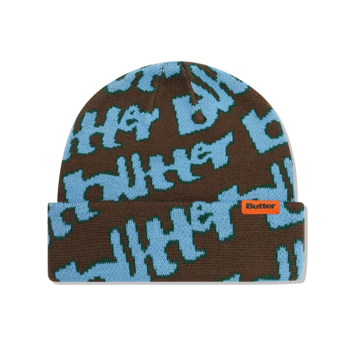 Butter Goods Warped Beanie in Brown