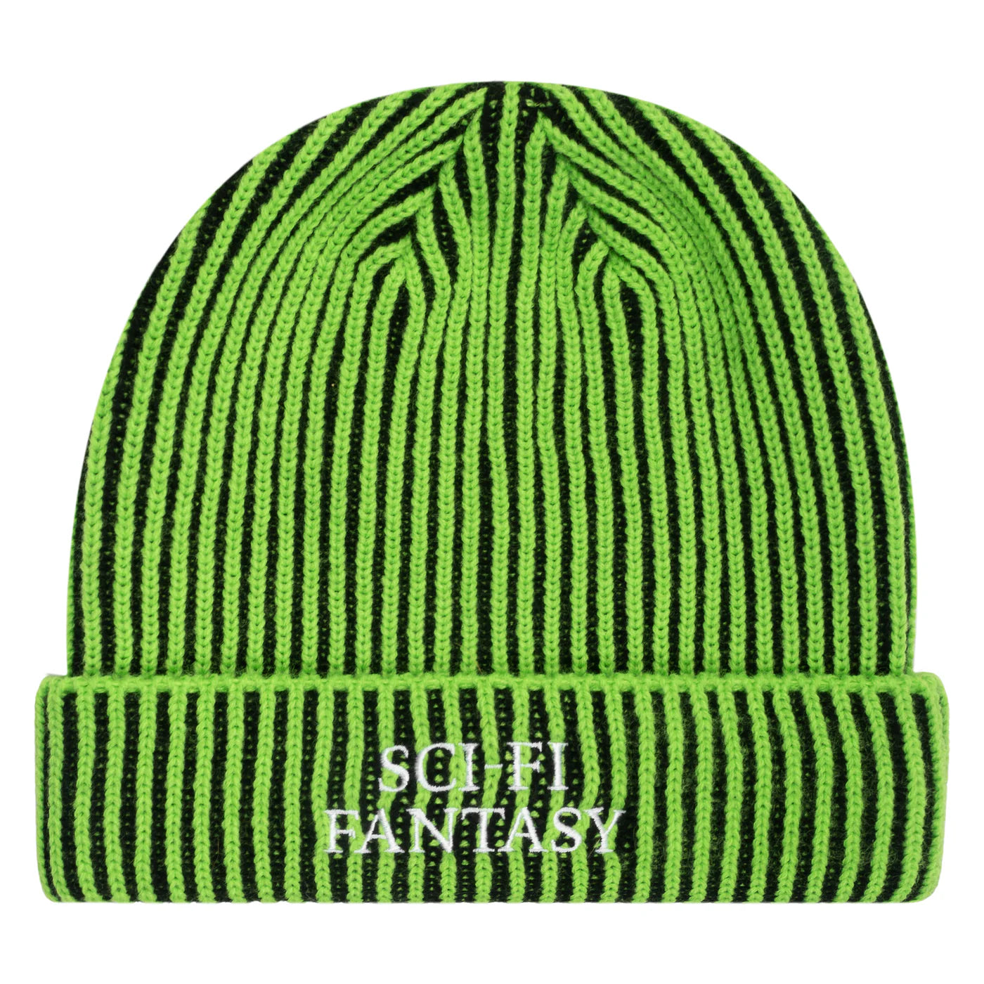 Sci-Fi Fantasy  Logo Beanie in Lime/Black