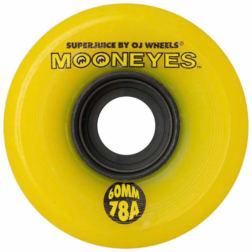 OJs Super Juice Mooneyes Wheels 78A 60mm in Yellow