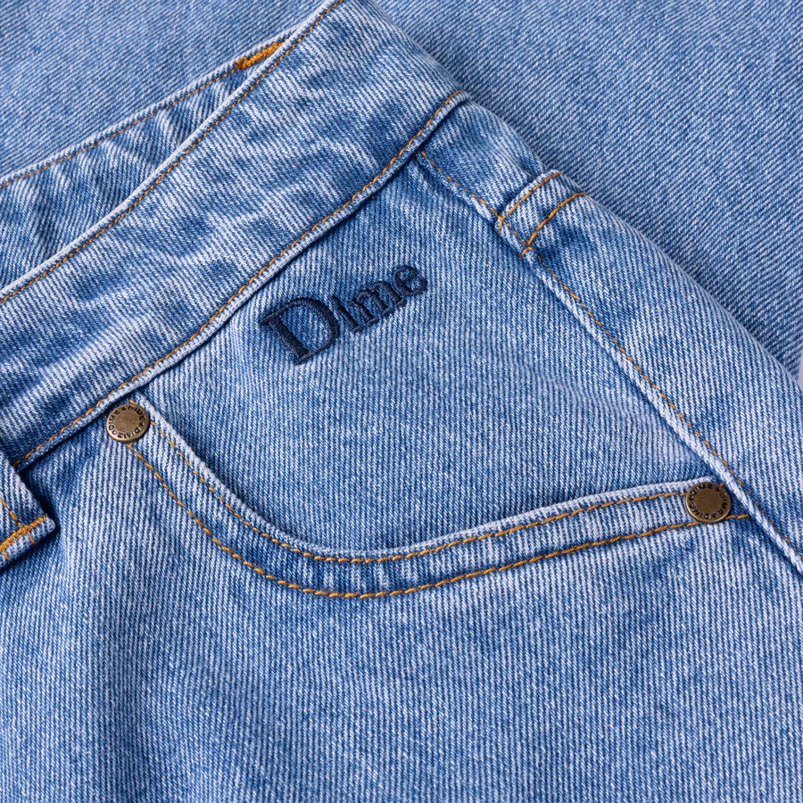 Dime Classic Relaxed Denim Pants in Blue Washed