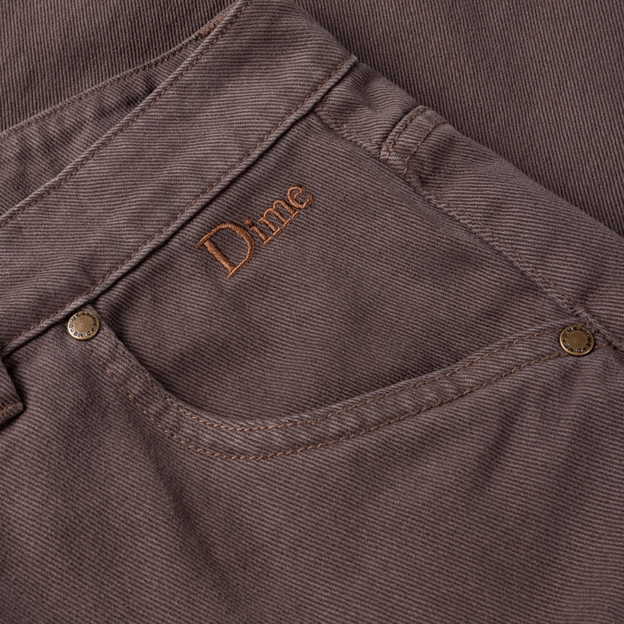 Dime Classic Baggy Denim Pants in Brown Washed