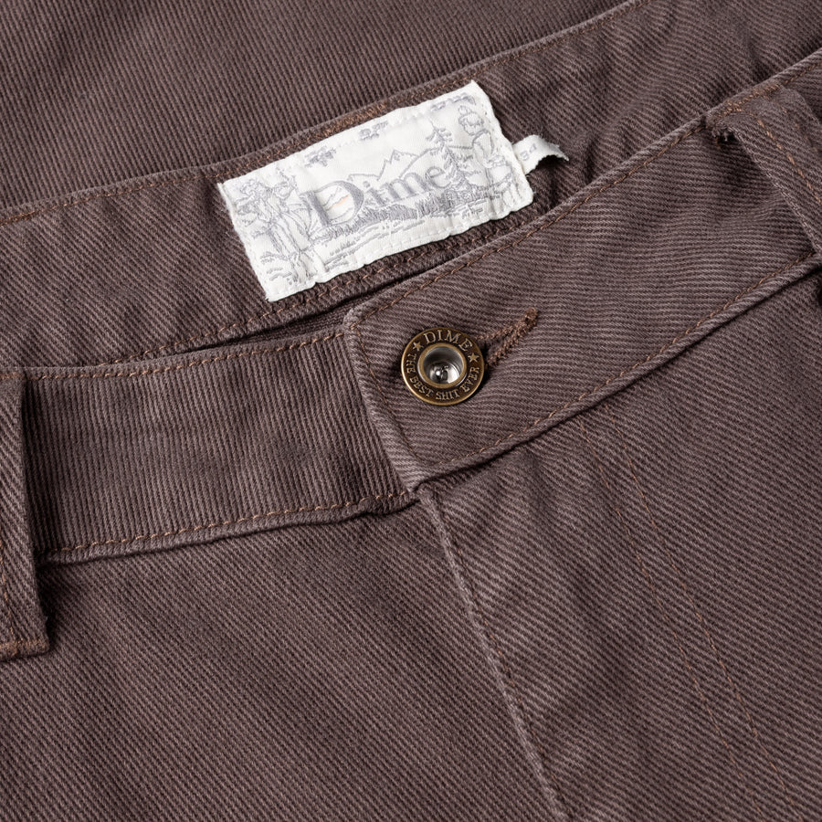 Dime Classic Baggy Denim Pants in Brown Washed