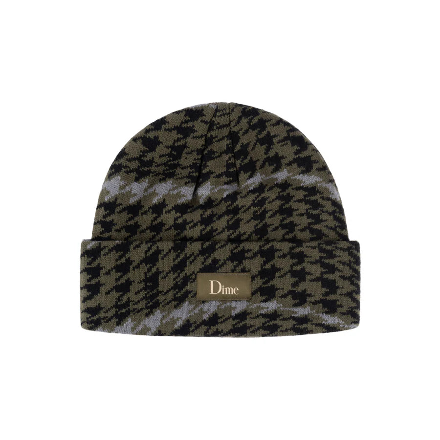 Dime Wavetooth Cuff Beanie in Army Green