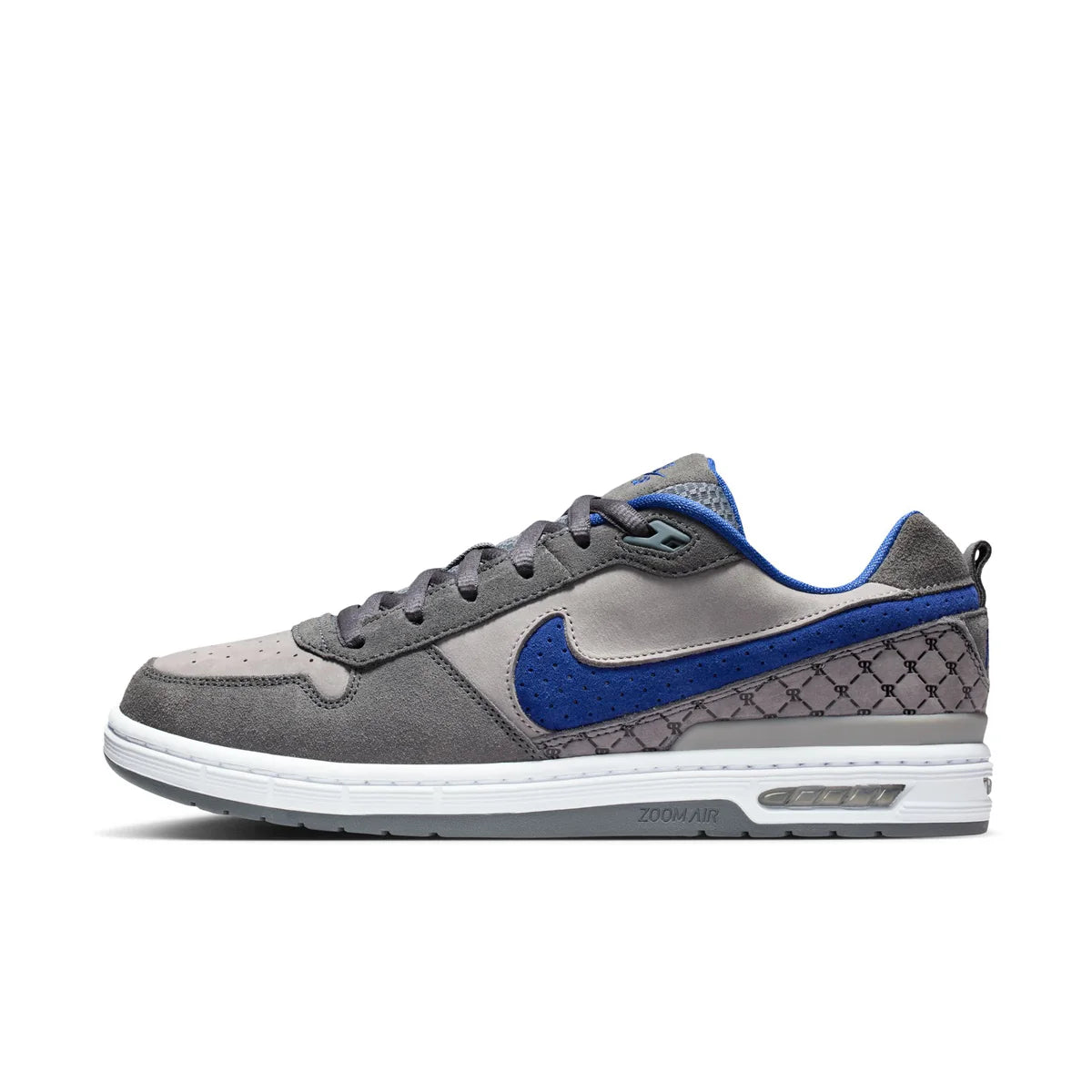 Nike SB Paul Rodriguez Zoom Air Low in Flint Grey/Deep Royal Blue-Flint Grey