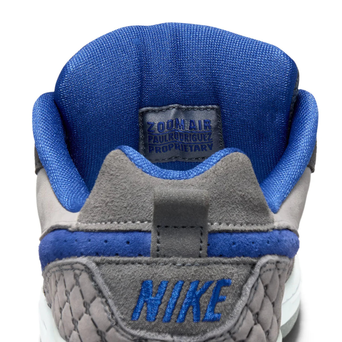 Nike SB Paul Rodriguez Zoom Air Low in Flint Grey/Deep Royal Blue-Flint Grey