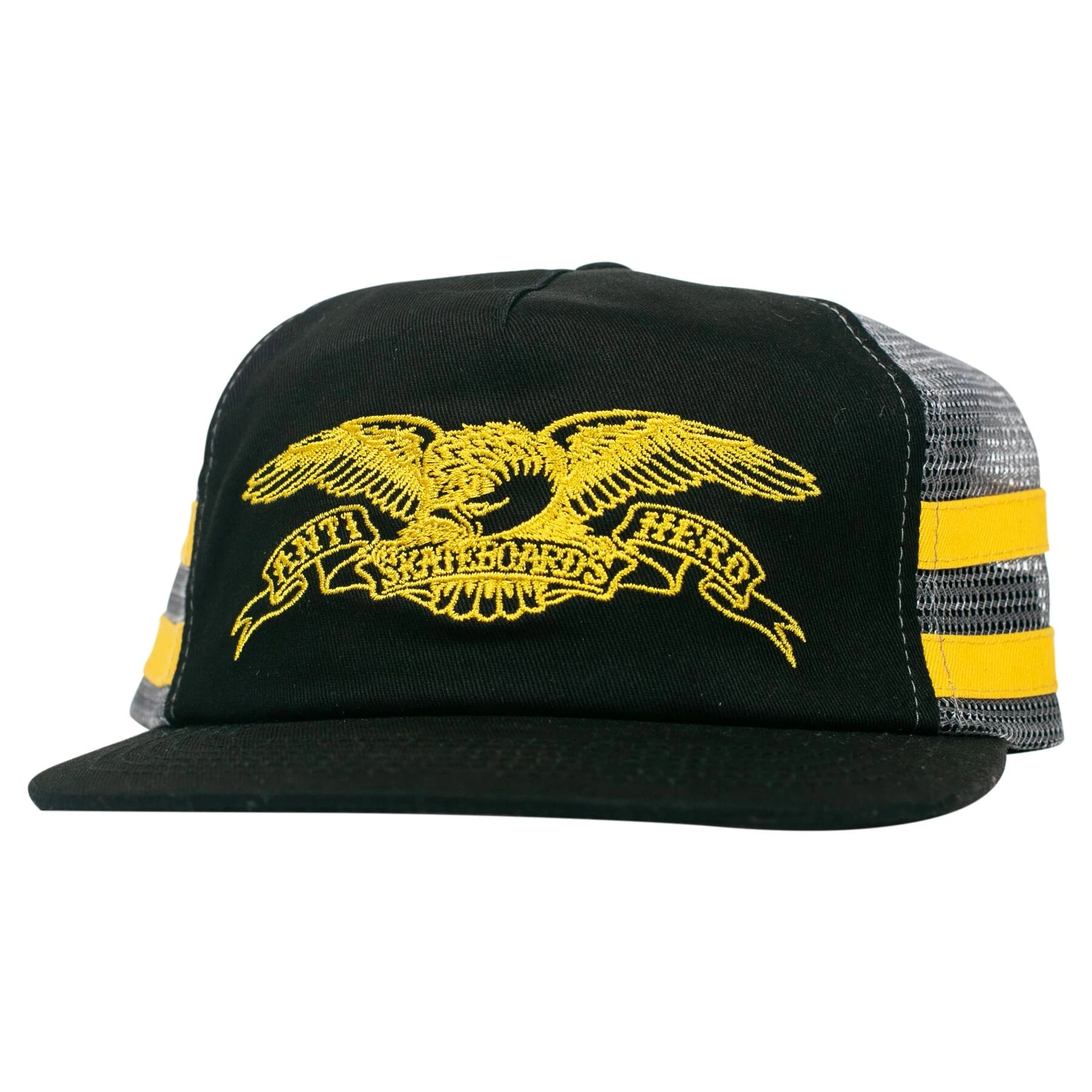 Antihero Basic Eagle Snapback Hat in Black/Yellow