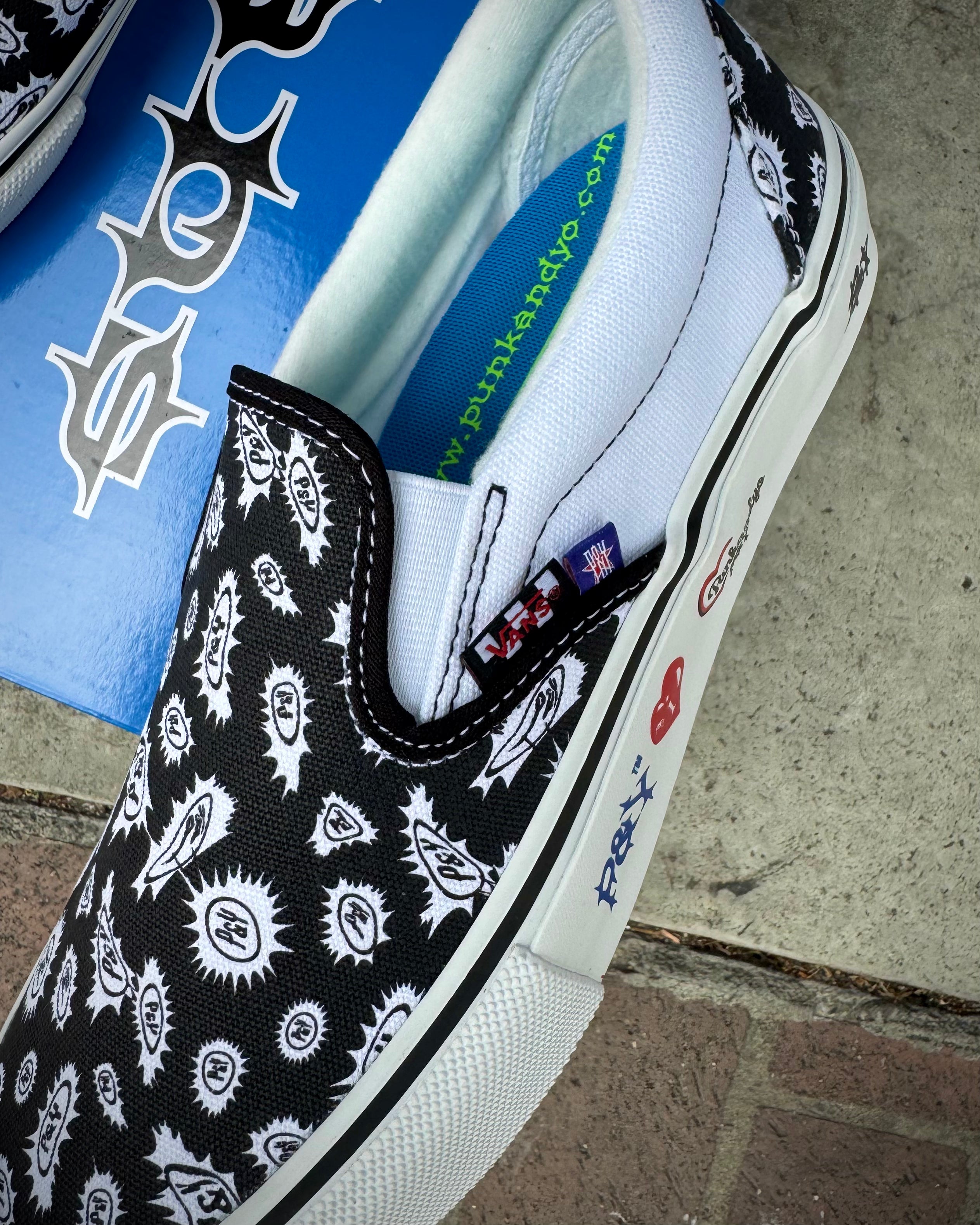 Vans Skate X PUNKANDYO Skate Slip-On in Black/White