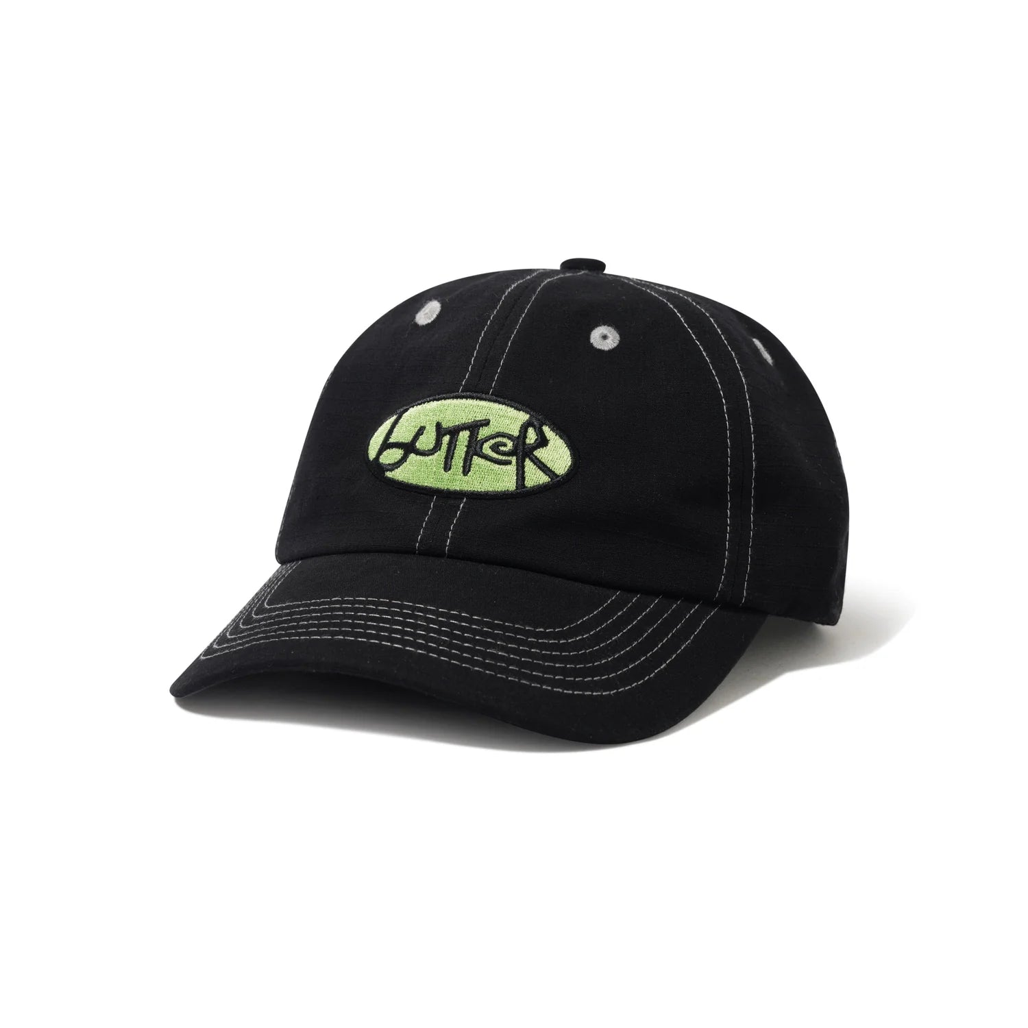 Butter Goods Abseil 6 Panel Cap in Black