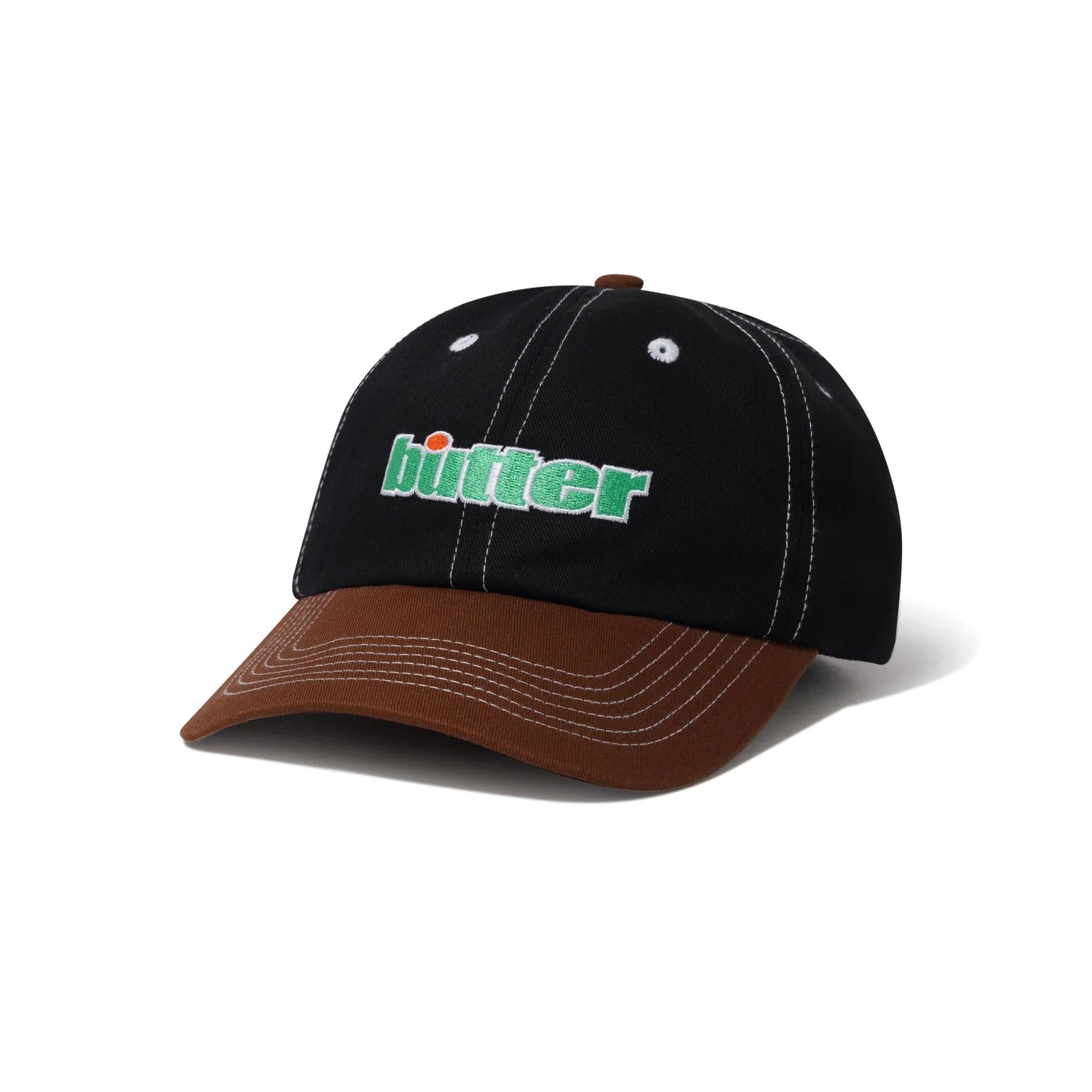 Butter Goods Ace 6 Panel Cap in Black/Brown