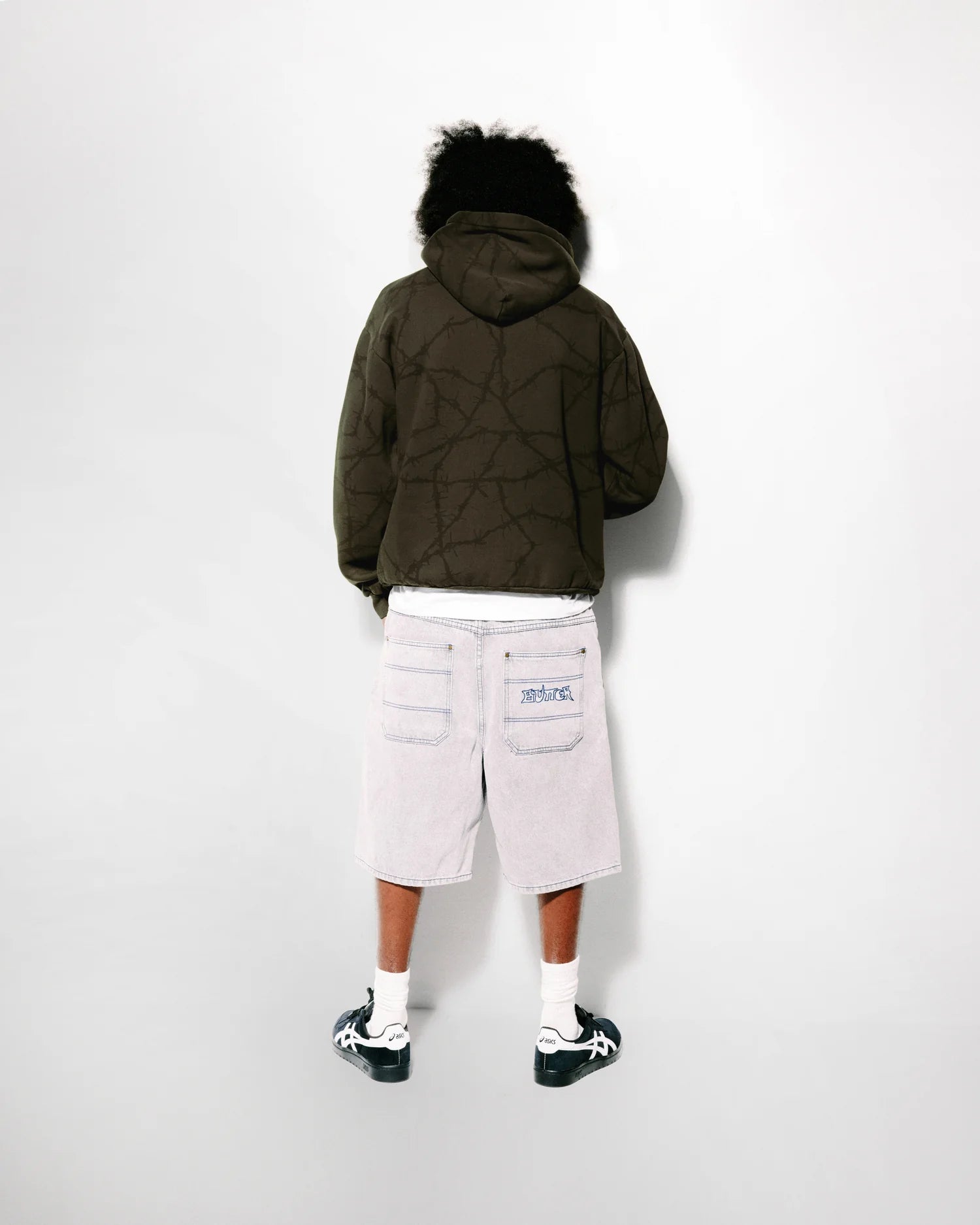 Butter Goods Encounter Denim Shorts in Washed Soft Grey