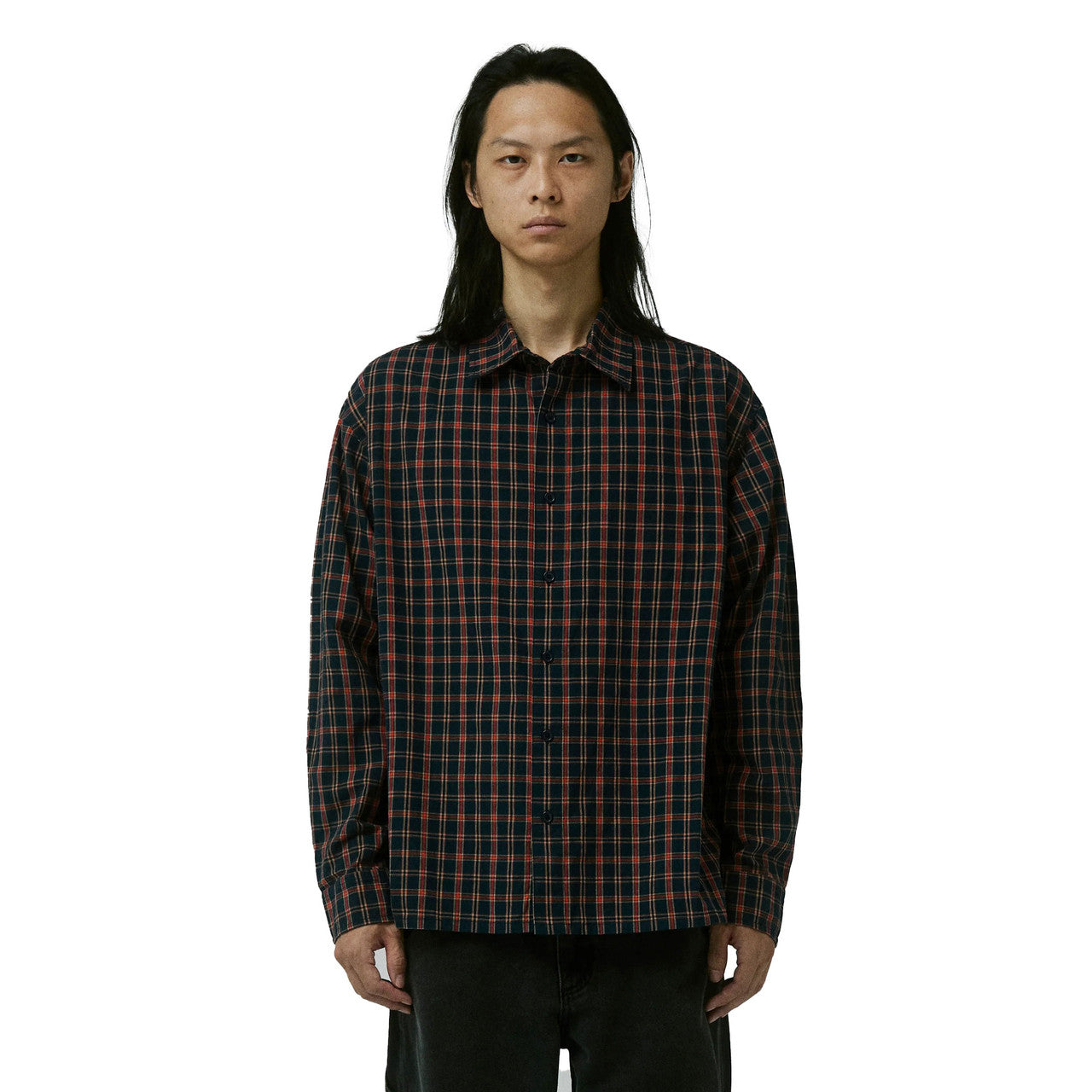 Former Vivian Check Long Sleeve Shirt in Navy