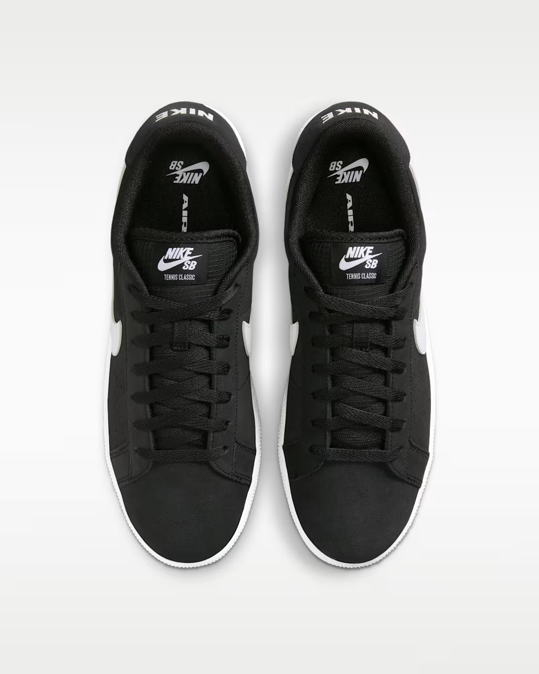 Nike SB Zoom Tennis Classic in Black/White-White