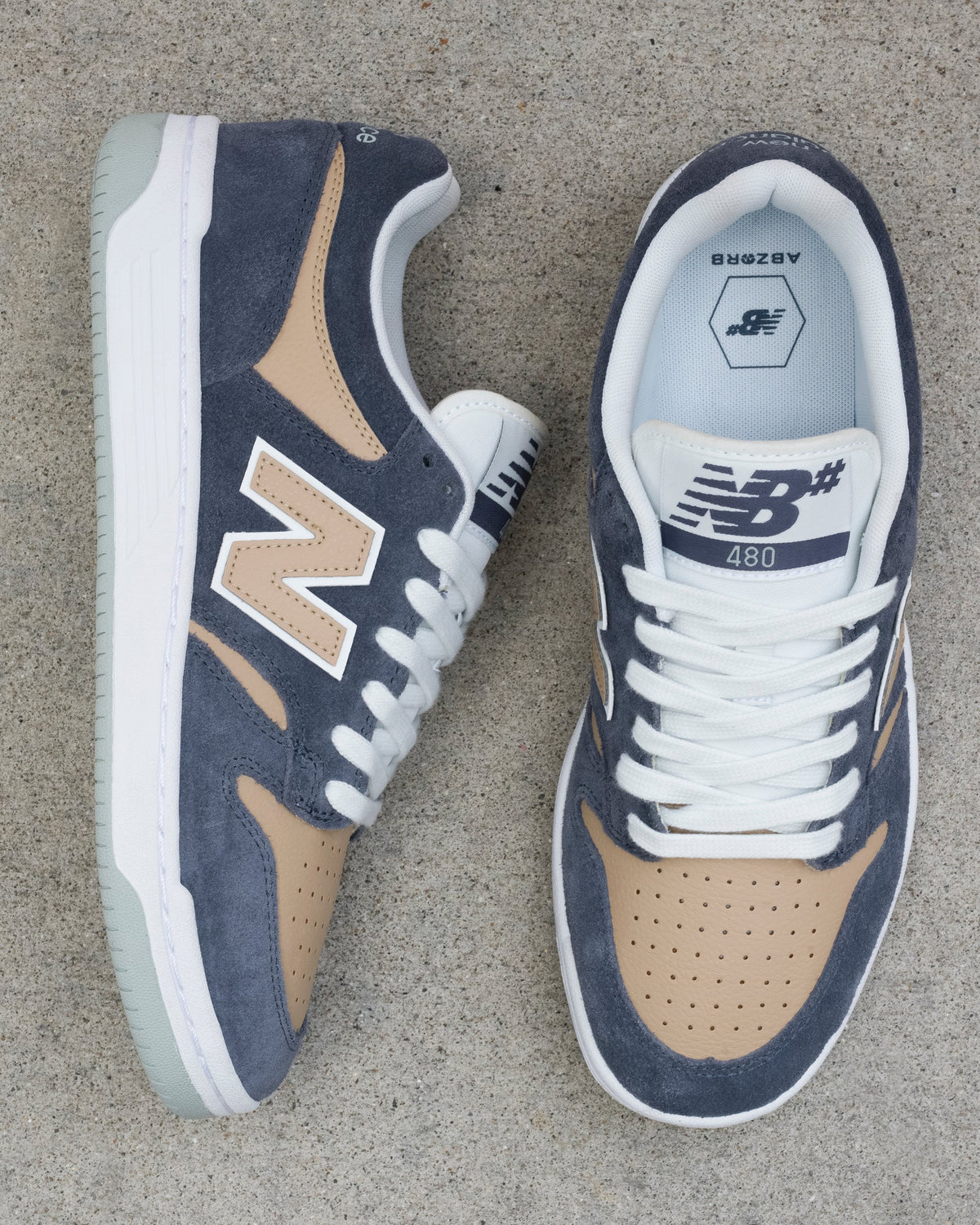 New Balance Numeric 480 in Meteorite/Tan