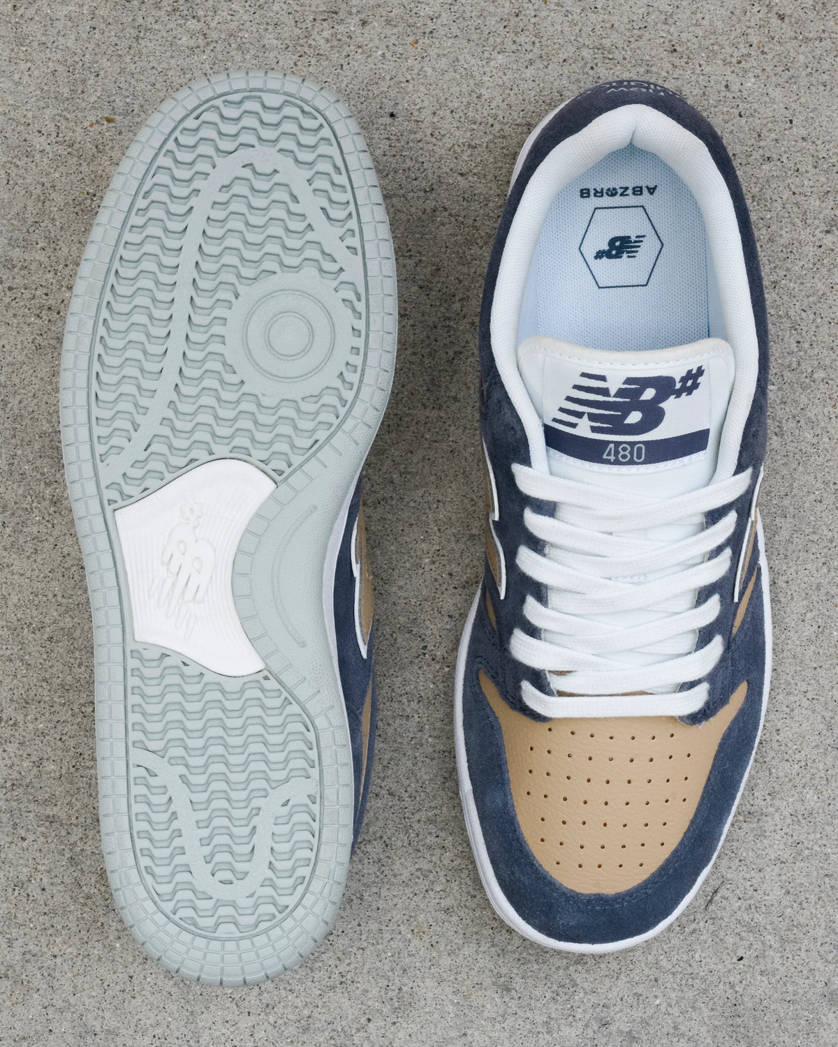 New Balance Numeric 480 in Meteorite/Tan