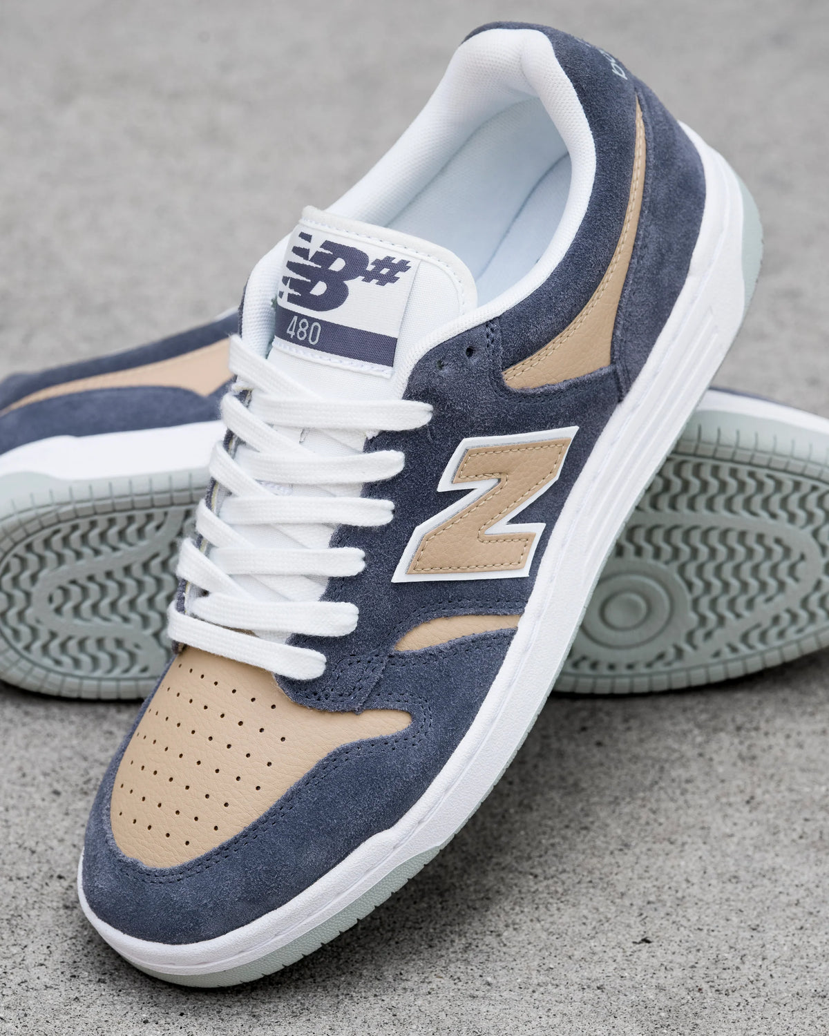 New Balance Numeric 480 in Meteorite/Tan
