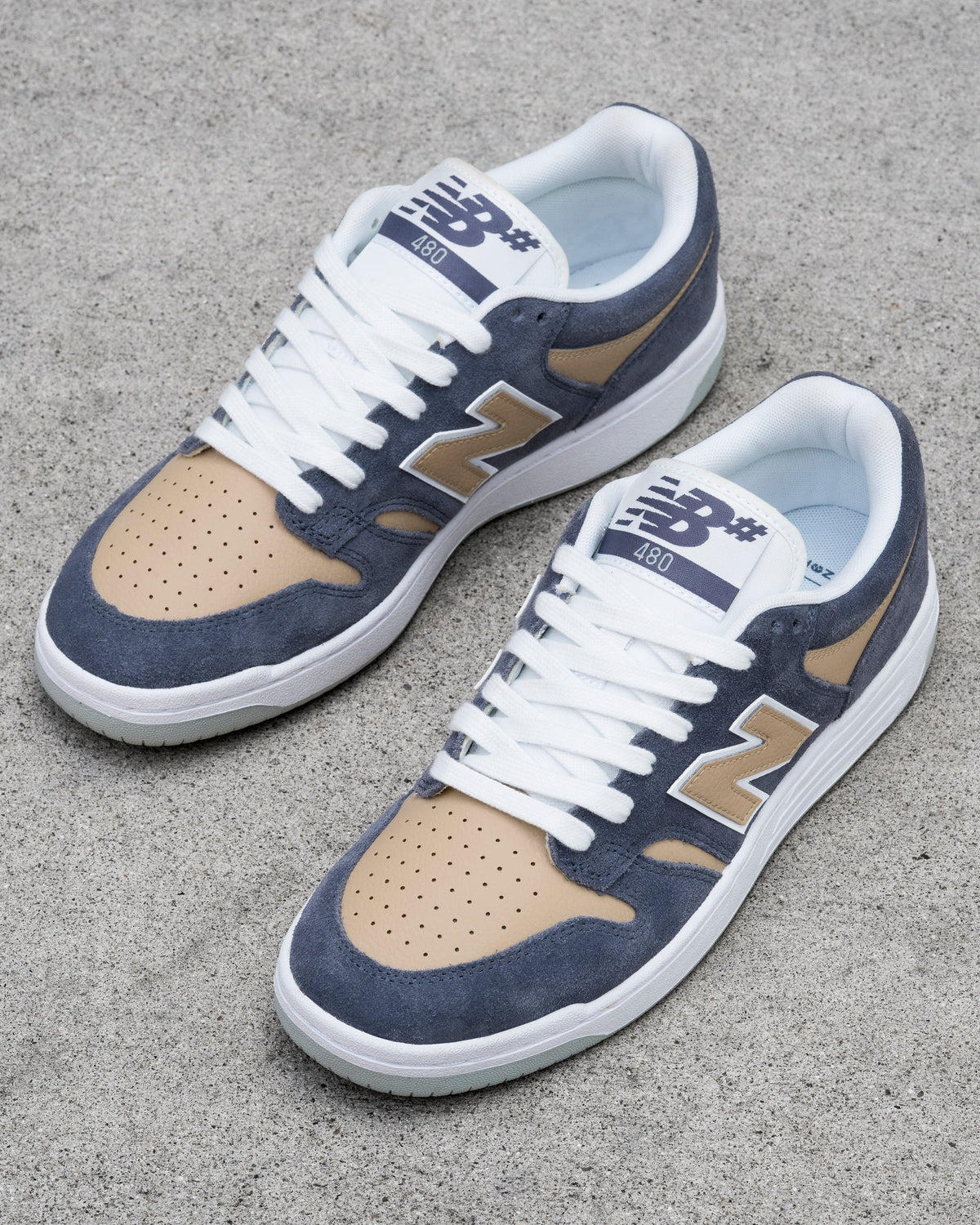 New Balance Numeric 480 in Meteorite/Tan
