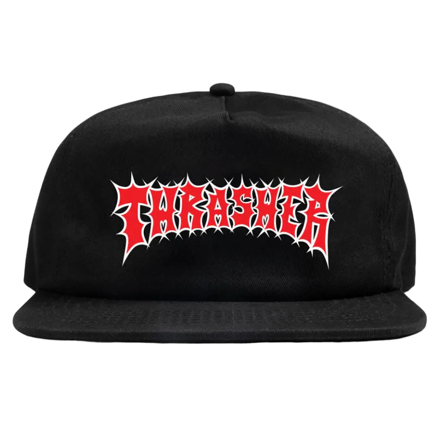Thrasher Spikey Snapback Hat in Black