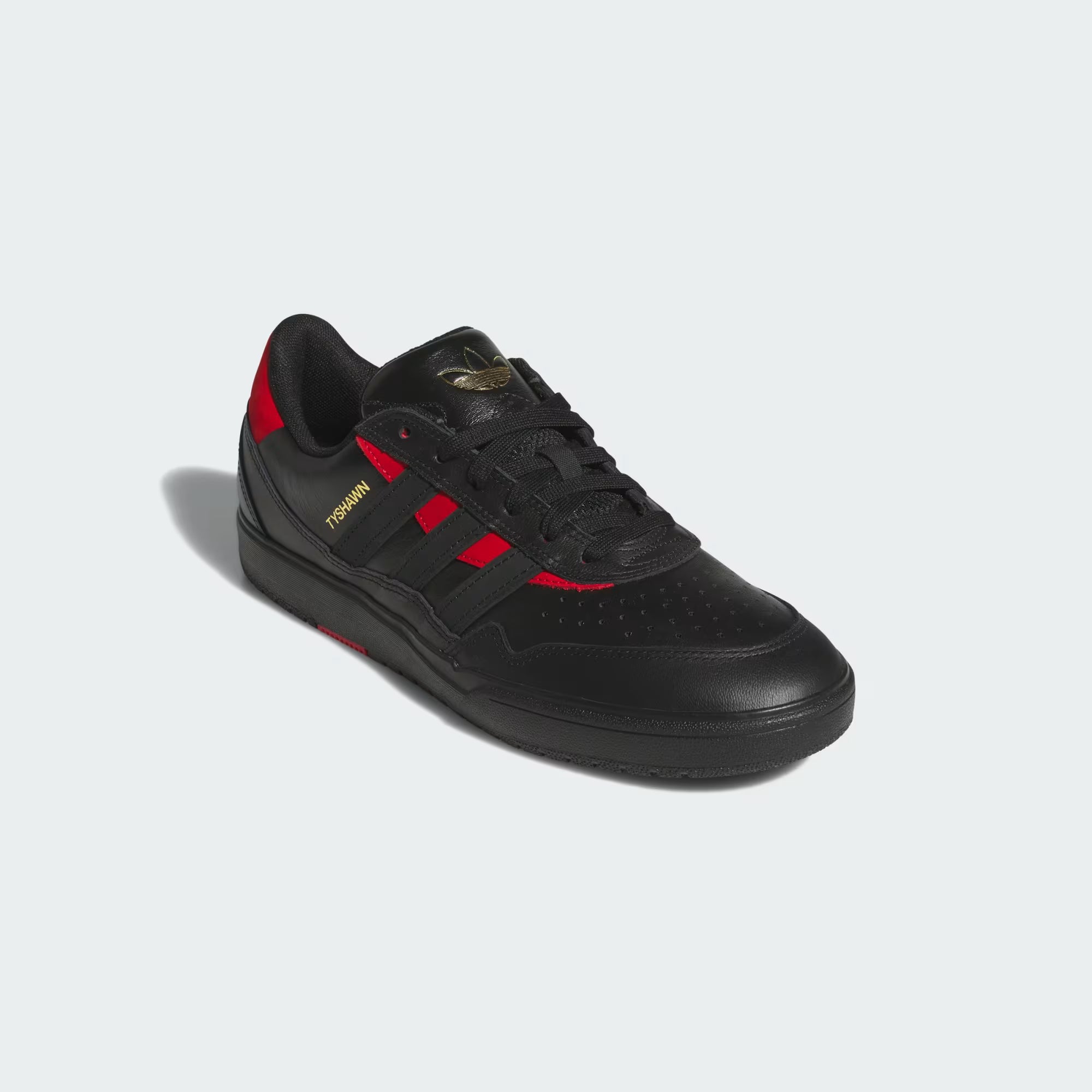 Adidas Tyshawn II in Core Black/Core Black/Better Scarlett