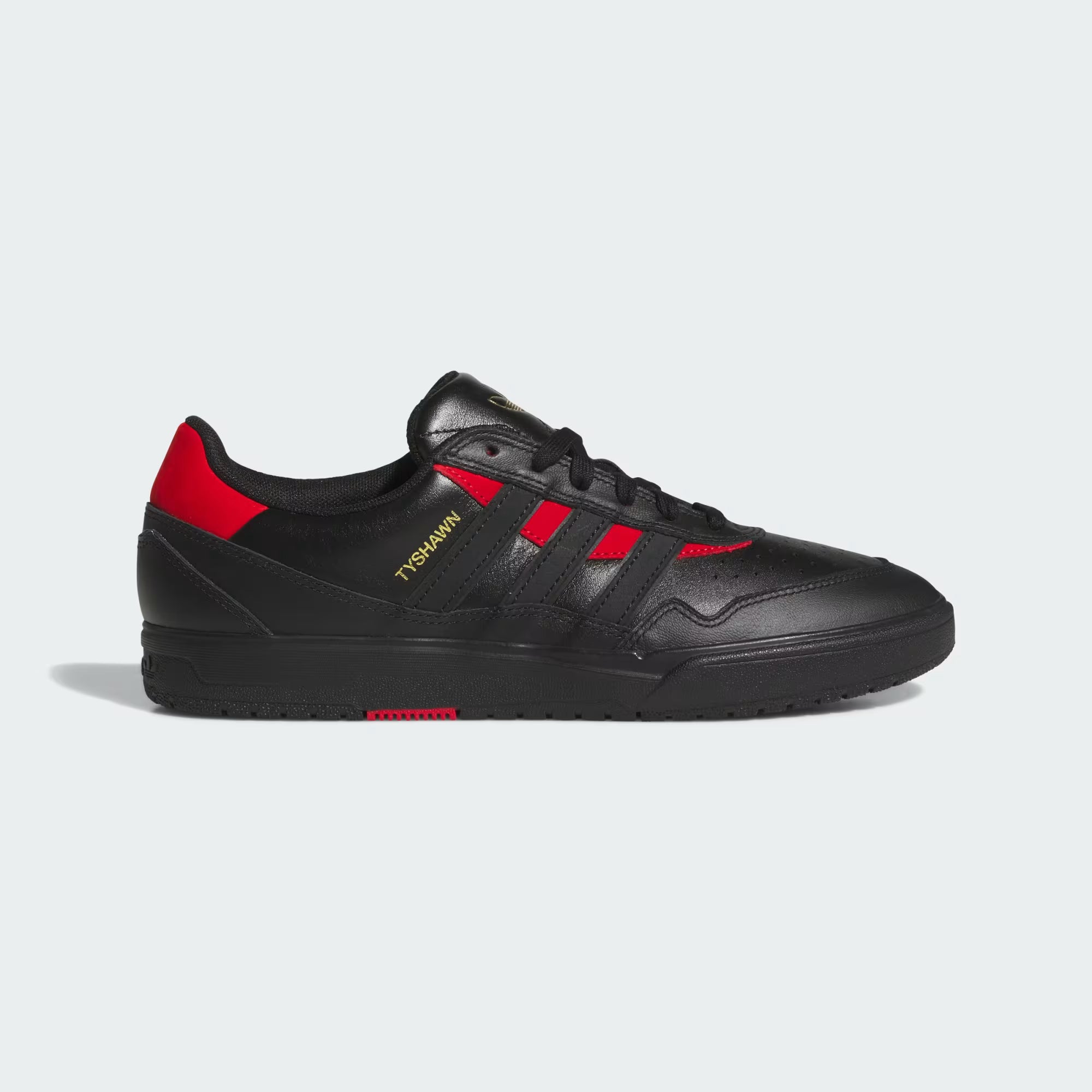 Adidas Tyshawn II in Core Black/Core Black/Better Scarlett