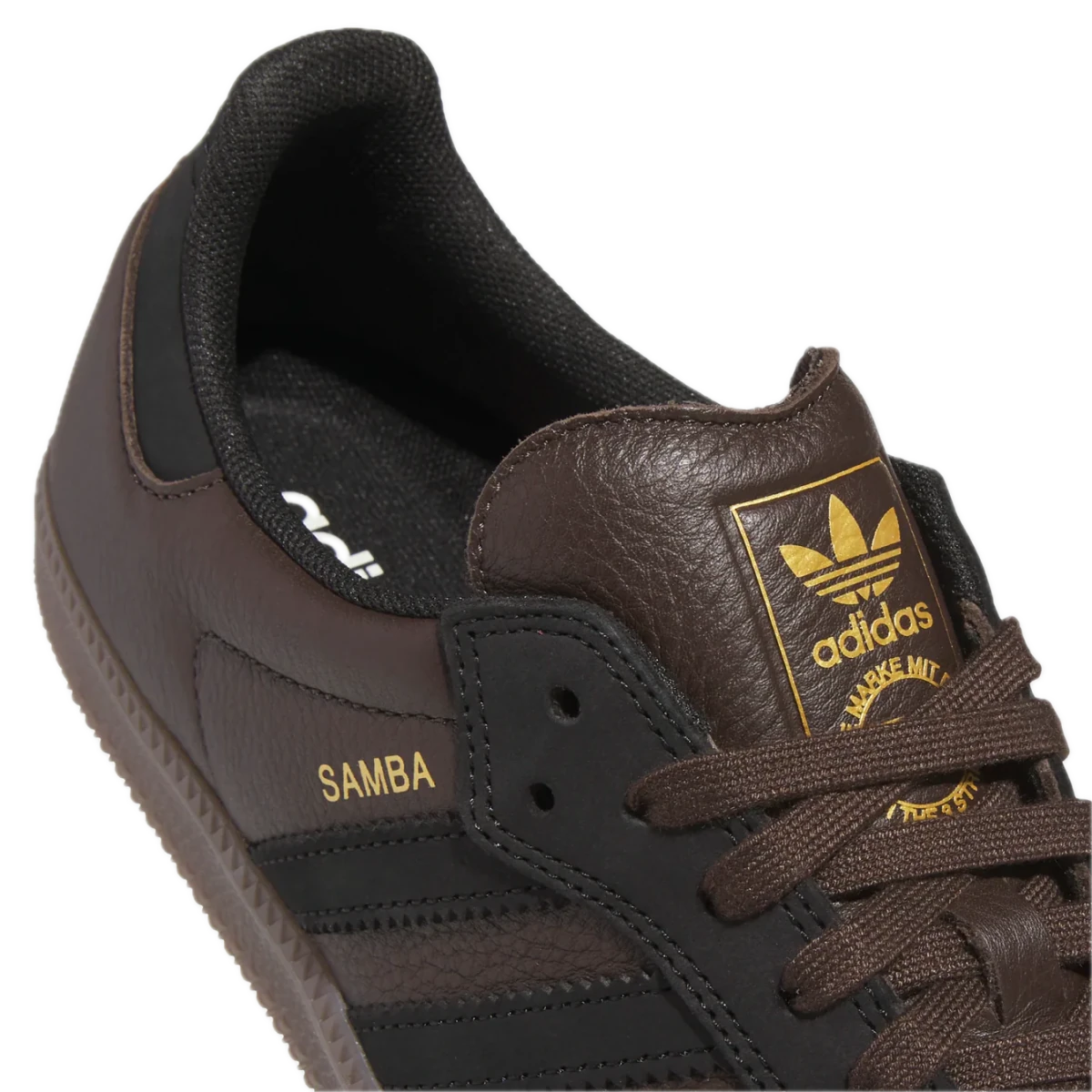 Adidas Samba ADV in Dark Brown/Core Black/Gum - Goodnews Skateshop