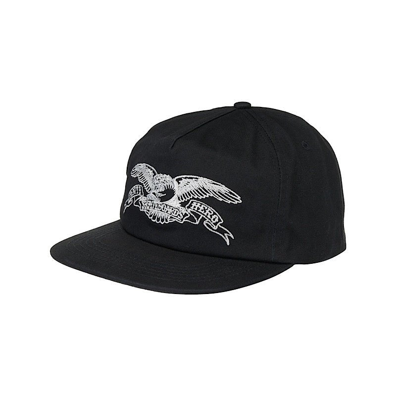 Antihero Basic Eagle Snapback Hat in Black/Grey - Goodnews Skateshop