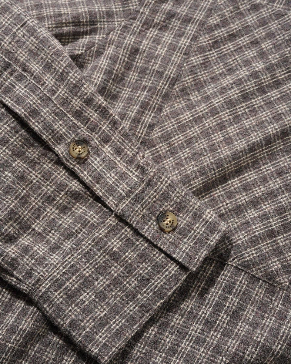 Butter Goods Ace Longsleeve Shirt in Grey - Goodnews Skateshop