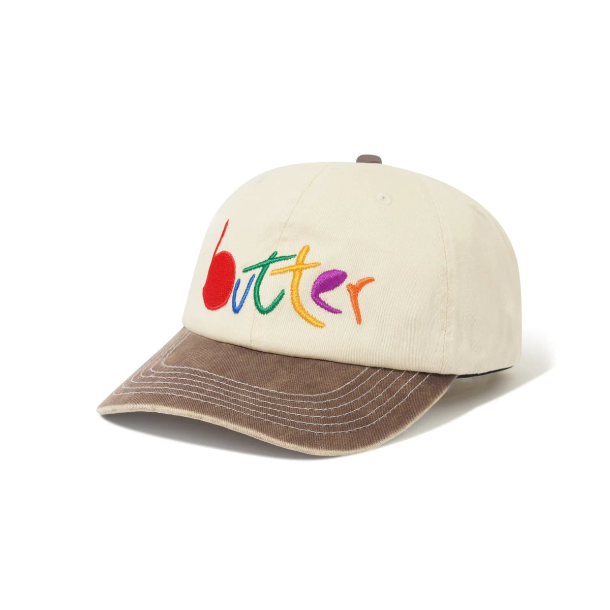 Butter Goods Art 6 Panel Cap in Natural/Dusk - Goodnews Skateshop