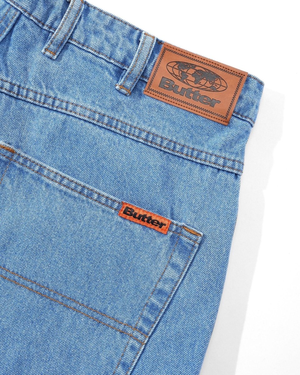 Butter Goods Baggy Denim Jeans in Washed Indigo - Goodnews Skateshop