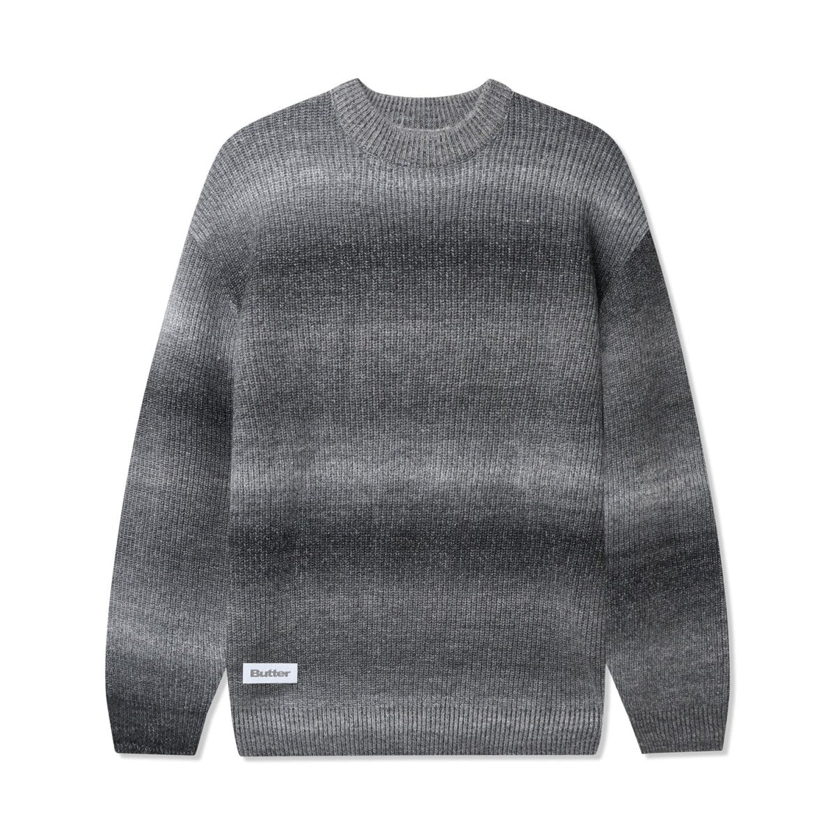 Butter Goods Beams Knitted Sweater in Charcoal - Goodnews Skateshop