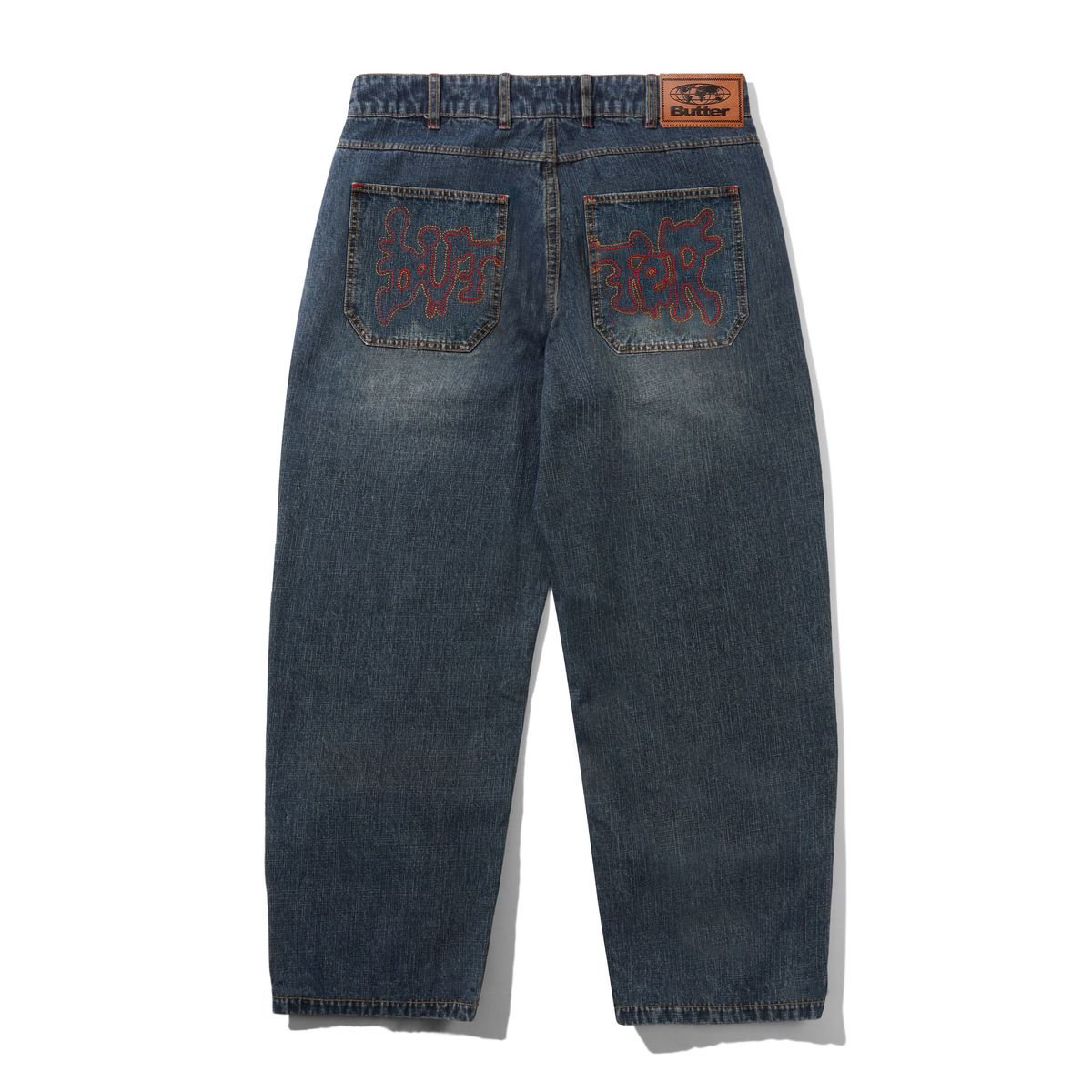 Butter Goods Blotch Denim Jean in Streaky Navy - Goodnews Skateshop