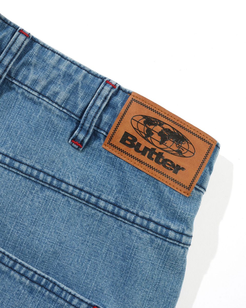 Butter Goods Blotch Denim Jeans in Streaky Blue - Goodnews Skateshop
